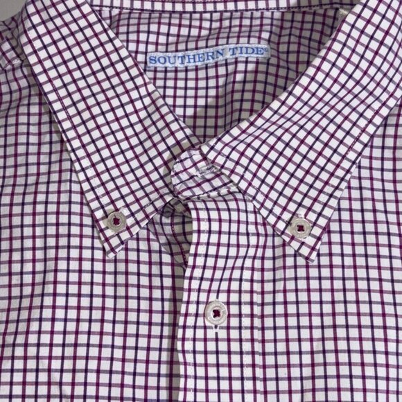 Southern Tide XXL Long Sleeve Button Down Burgundy Maroon Color Collared - Picture 1 of 11